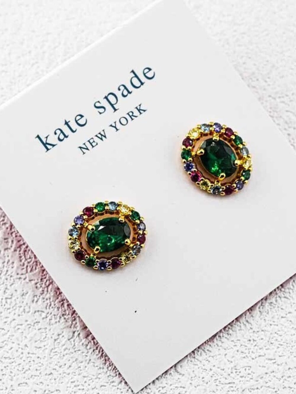 Kate Spade Crystal Inlaid Stud Earrings